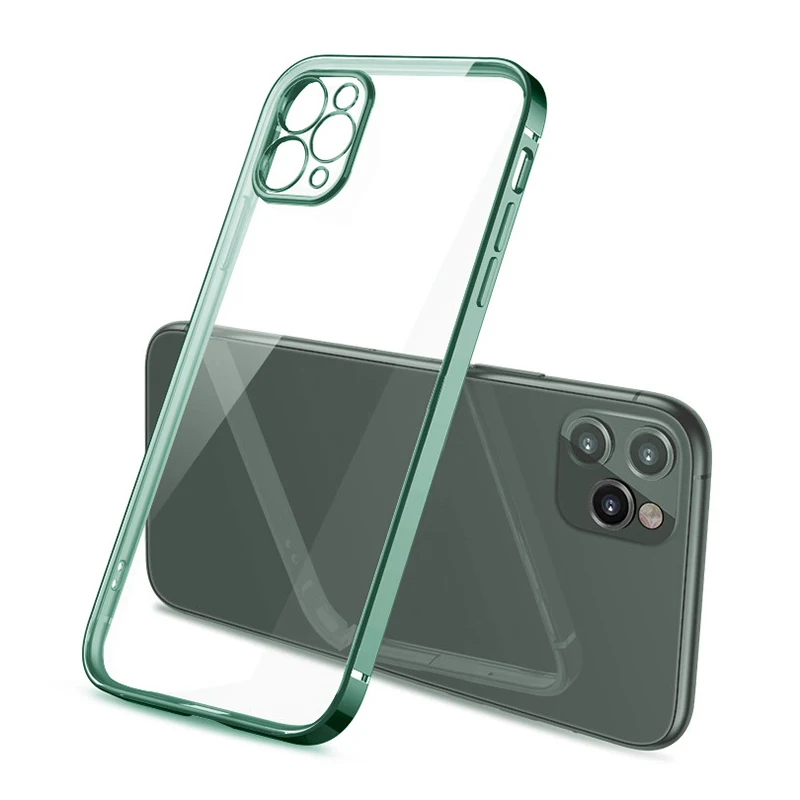 

Shockproof Electroplating Transparent Protective Case Is Suitable For iPhone 11, pro, Pro Max XR, X, XS Protective Case