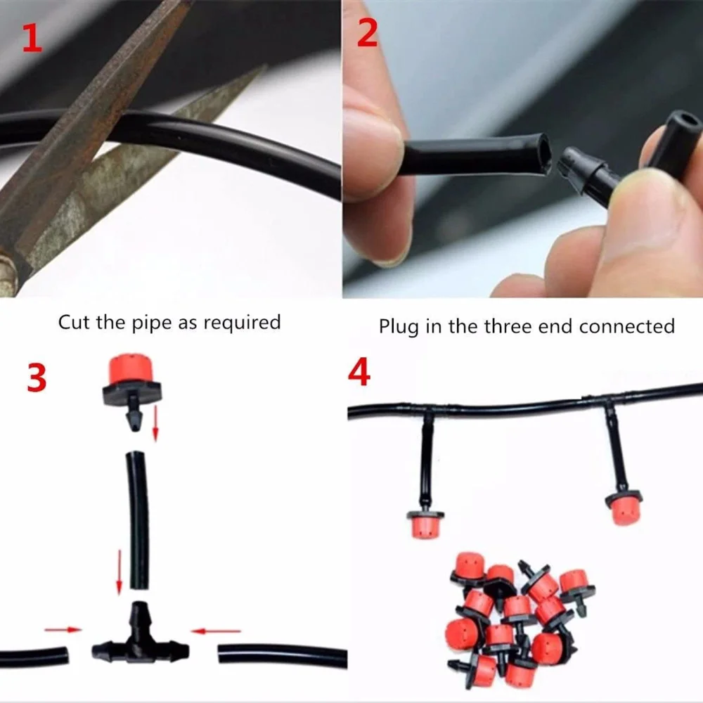 

1 Set 25m Watering Drip Sprinkler Micro Drip Auto Dripper for Plant Watering