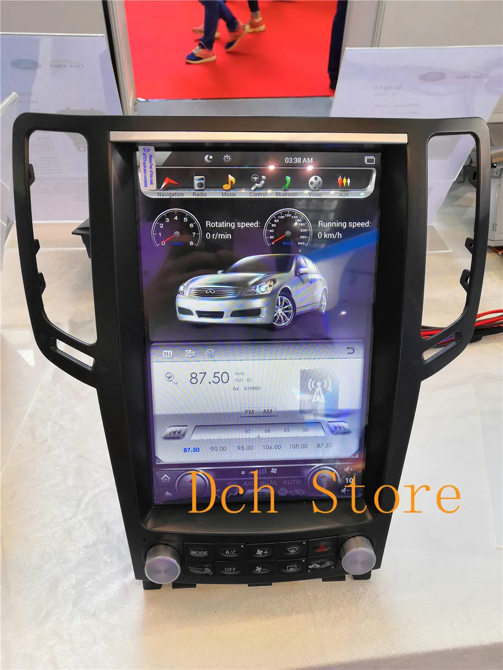 12 1 вертикальный tesla стиль Android 9 0 автомобильный DVD GPS плеер для Infiniti G37 G35 G25 G37S Радио