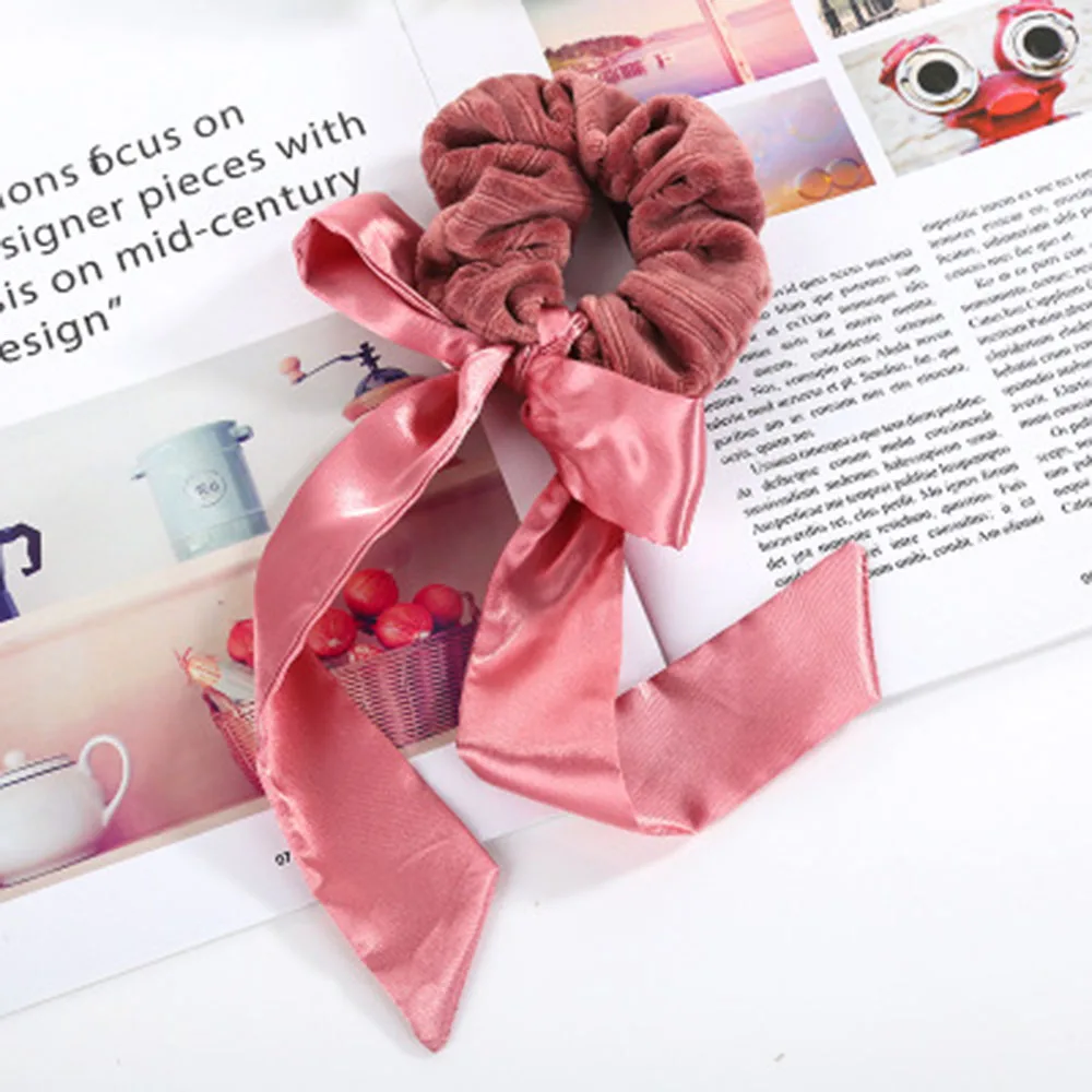 

Elastic DIY Bow Streamers Scrunchies Women Headbands Hair Ties Stretch Ponytail Hair Rope Bands Hair Ring Girl Hair Accessories