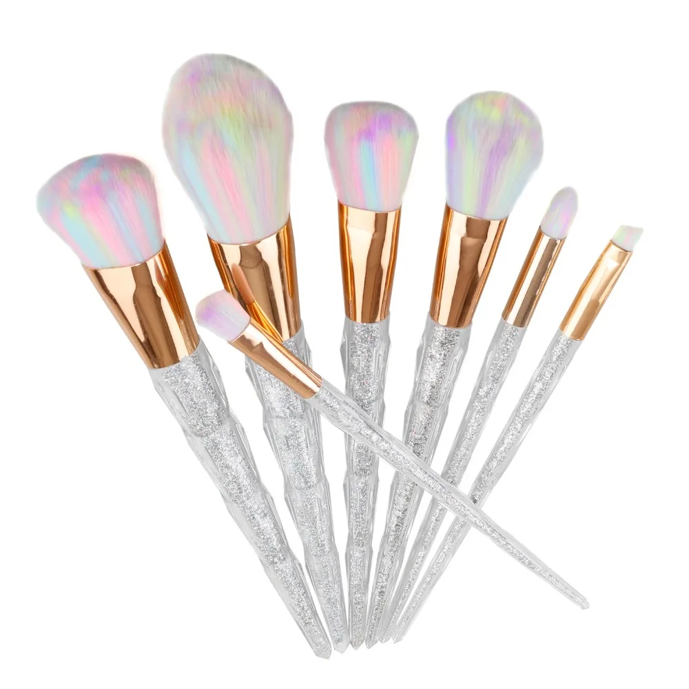 Набор кистей для макияжа 7 шт./компл. натуральные волосы пудра брови консилер