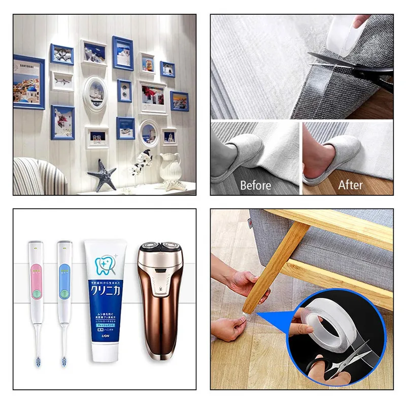 Кухонный аксессуар органайзер бесследная нано волшебная лента многоразовая