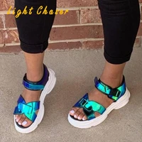 2021womens sandals rome platform sandals summer fashion ladies sports sandals outdoor casual flats colorful large size shoes 43