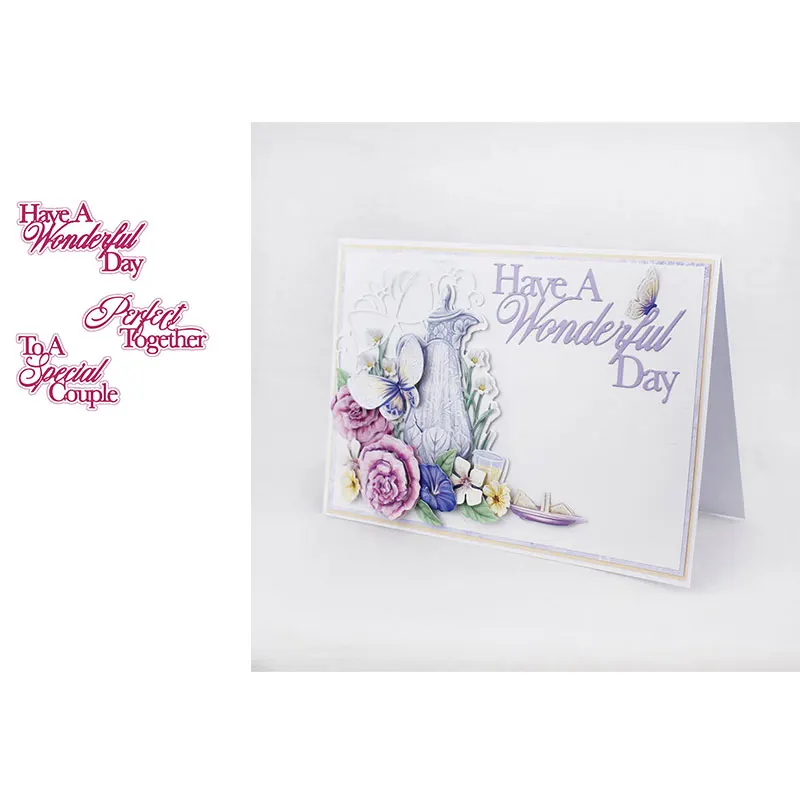 

Good Day Special Offer Couple Letter Paper Cutting Mold Scrapbook Diary Decoration Embossing template DIY Greeting Card Handmade