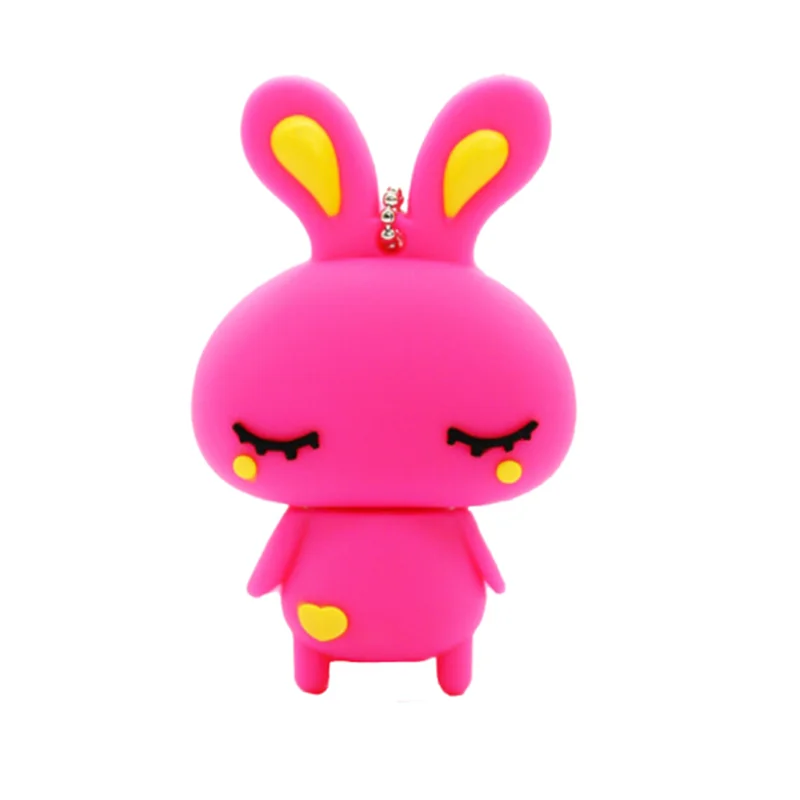 Милые розовые USB флеш накопители rabbit 64 ГБ мини флешка 128 32 4 8 16 256 карта памяти