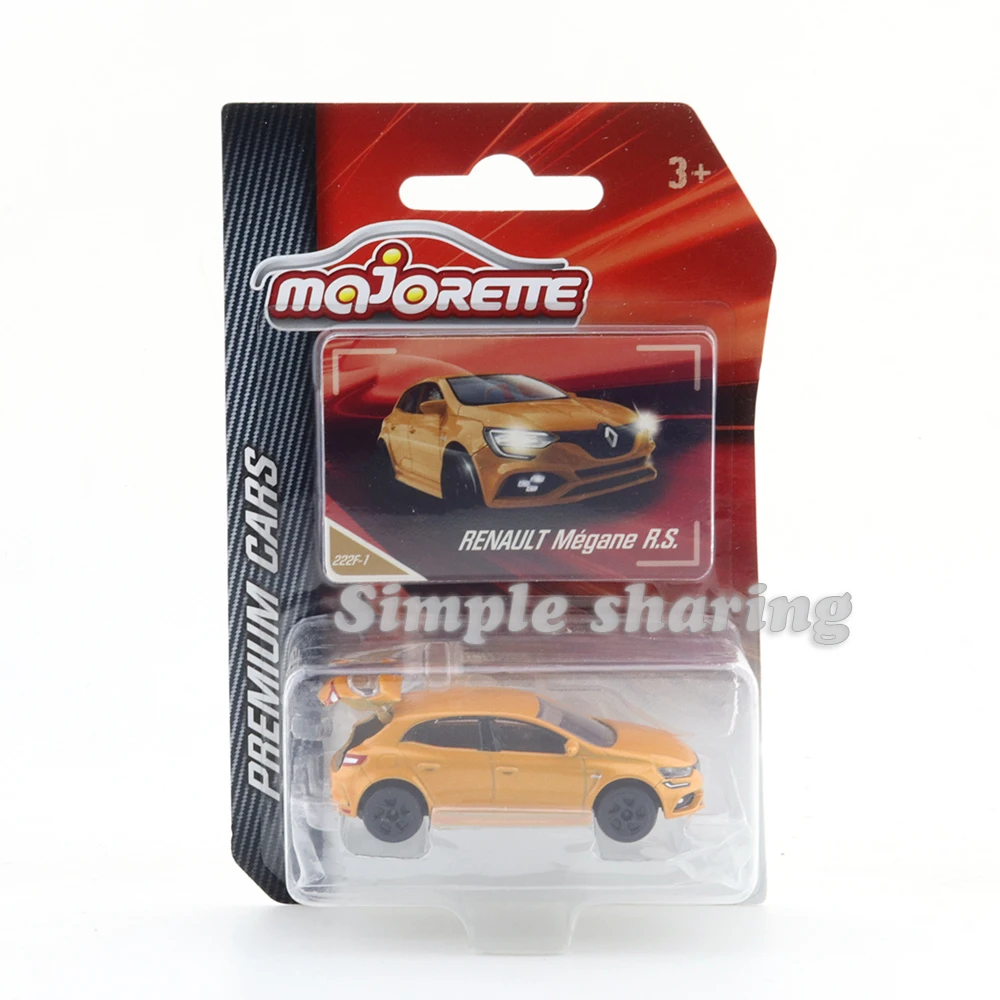 Majorette 1/64 Премиум Серия RENAULT Megane R.S. Популярная модель автомобиля для детей игрушки
