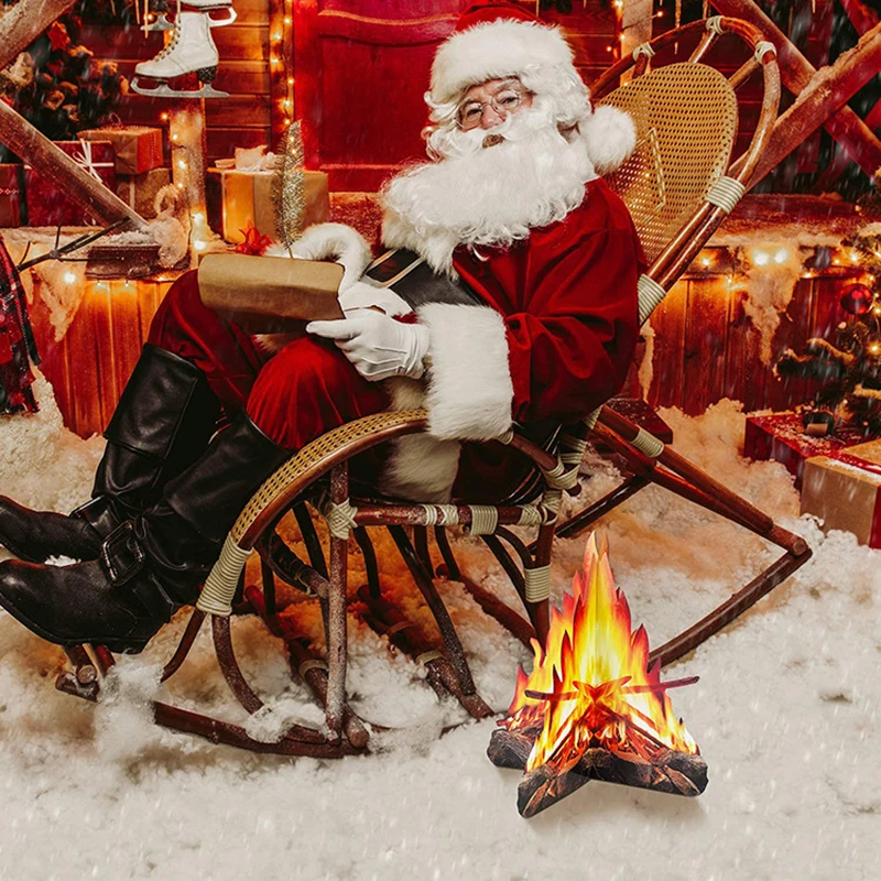 

Artificial Paper Fire Festive Supplies Fake Flame Ornament 3D Cardboard Halloween Supply Copper Board Decorative Campfire 2023