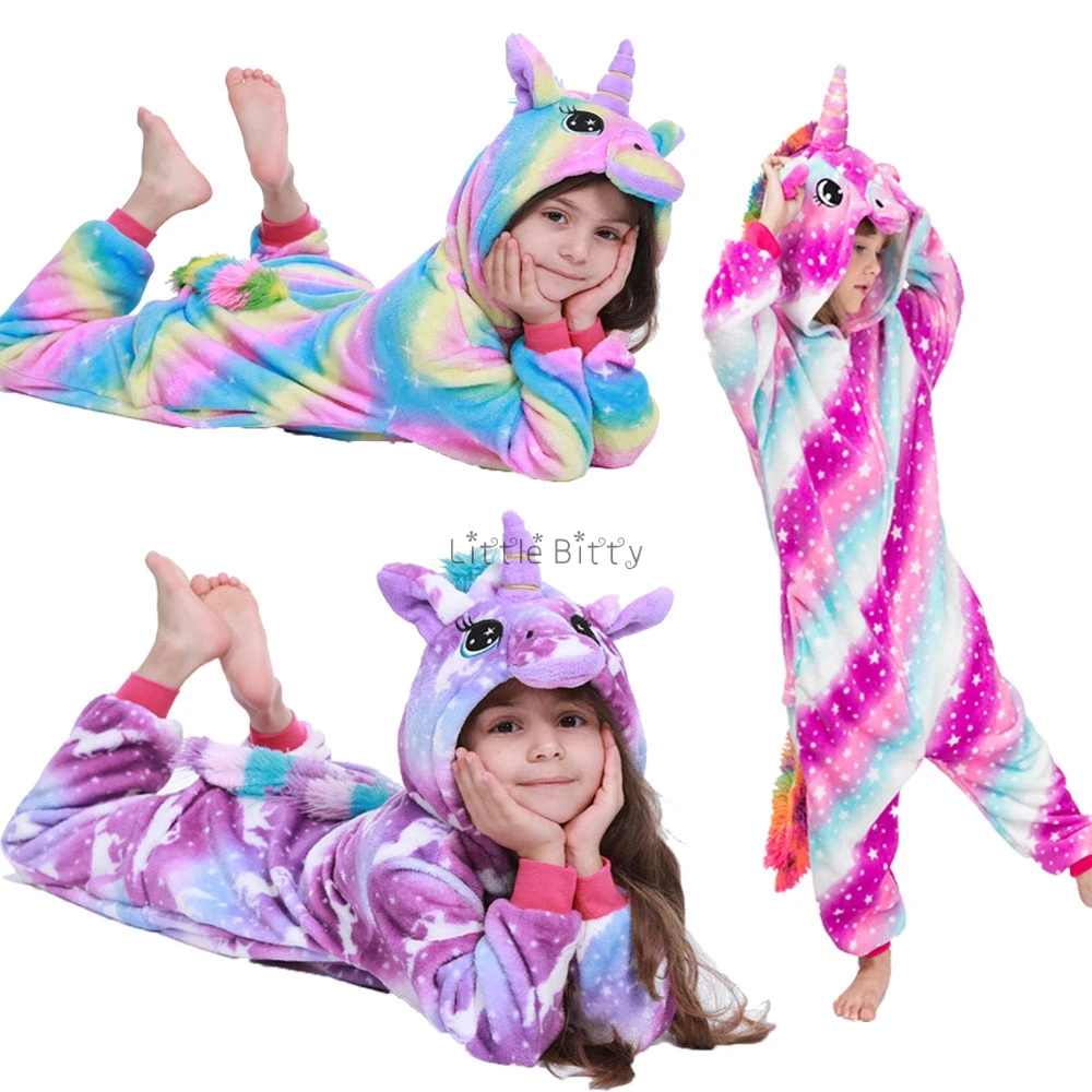 Pijama Unicornio Infantil пижамы для девочек пижама маленьких мальчиков детские одеяла
