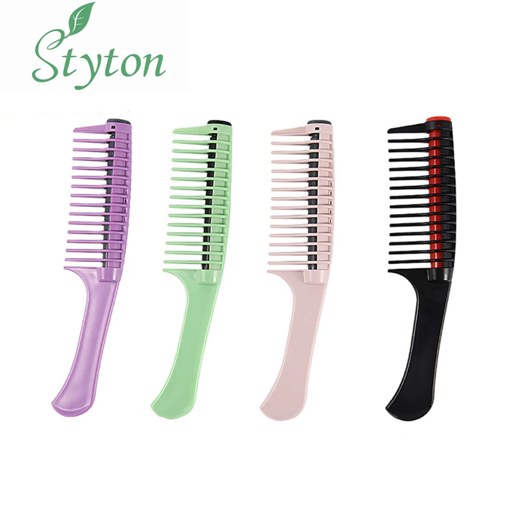 

Styton Hair Brush Wide Teeth Hair Comb Anti Static Massage Salon Color Comb Hairdresser DIY Hairdressing Modeling Hairstyle Tool