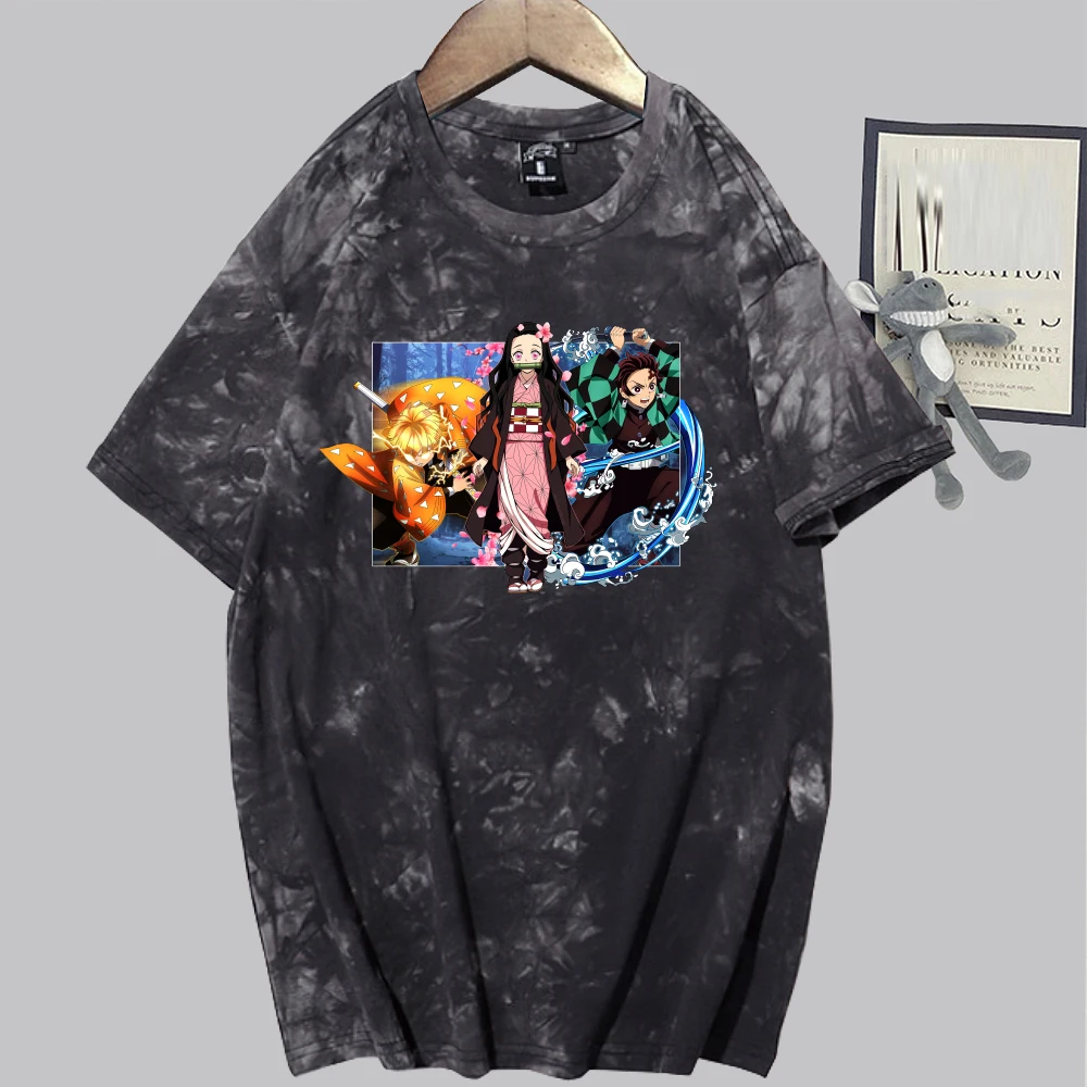 

Demon Slayer Hot Anime T-shirt Short Sleeve Round Neck Tie Dye