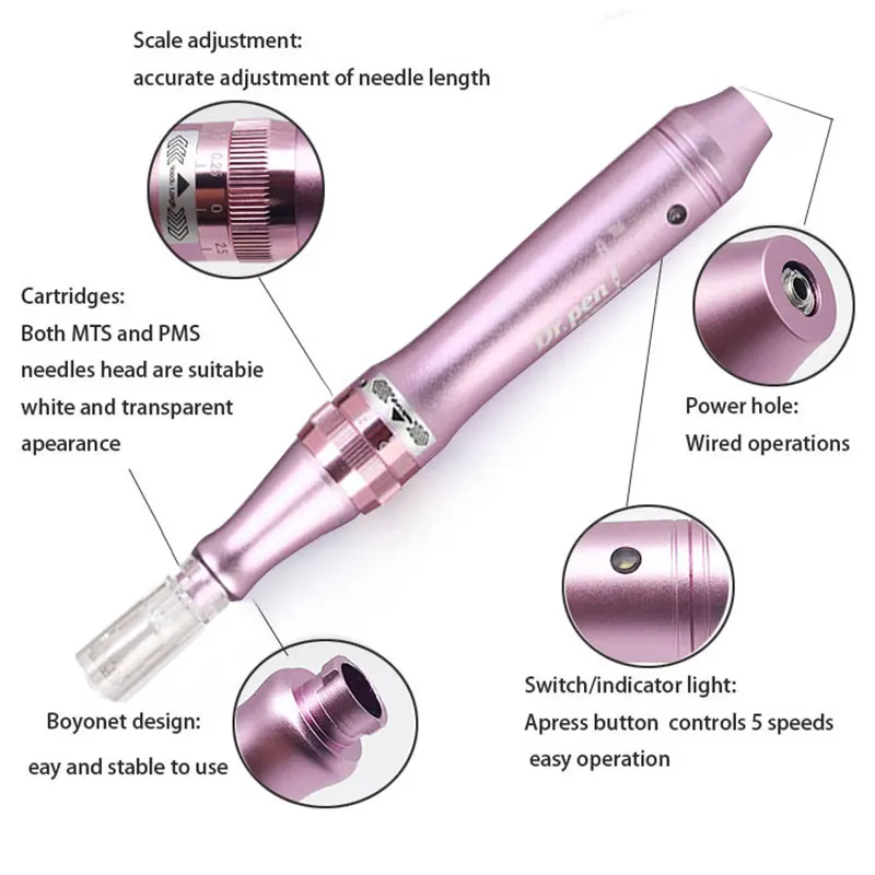 Электрическая машинка для татуировки Dr. Pen Ultima M7 12 шт. игл профессиональная
