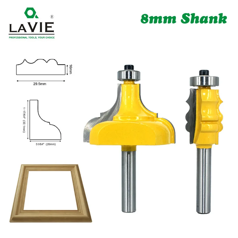 

8mm Shank Picture Frame Router Bits Tenon Tungsten Carbide Line Bit Woodworking Milling Cutter for Wood MC02188