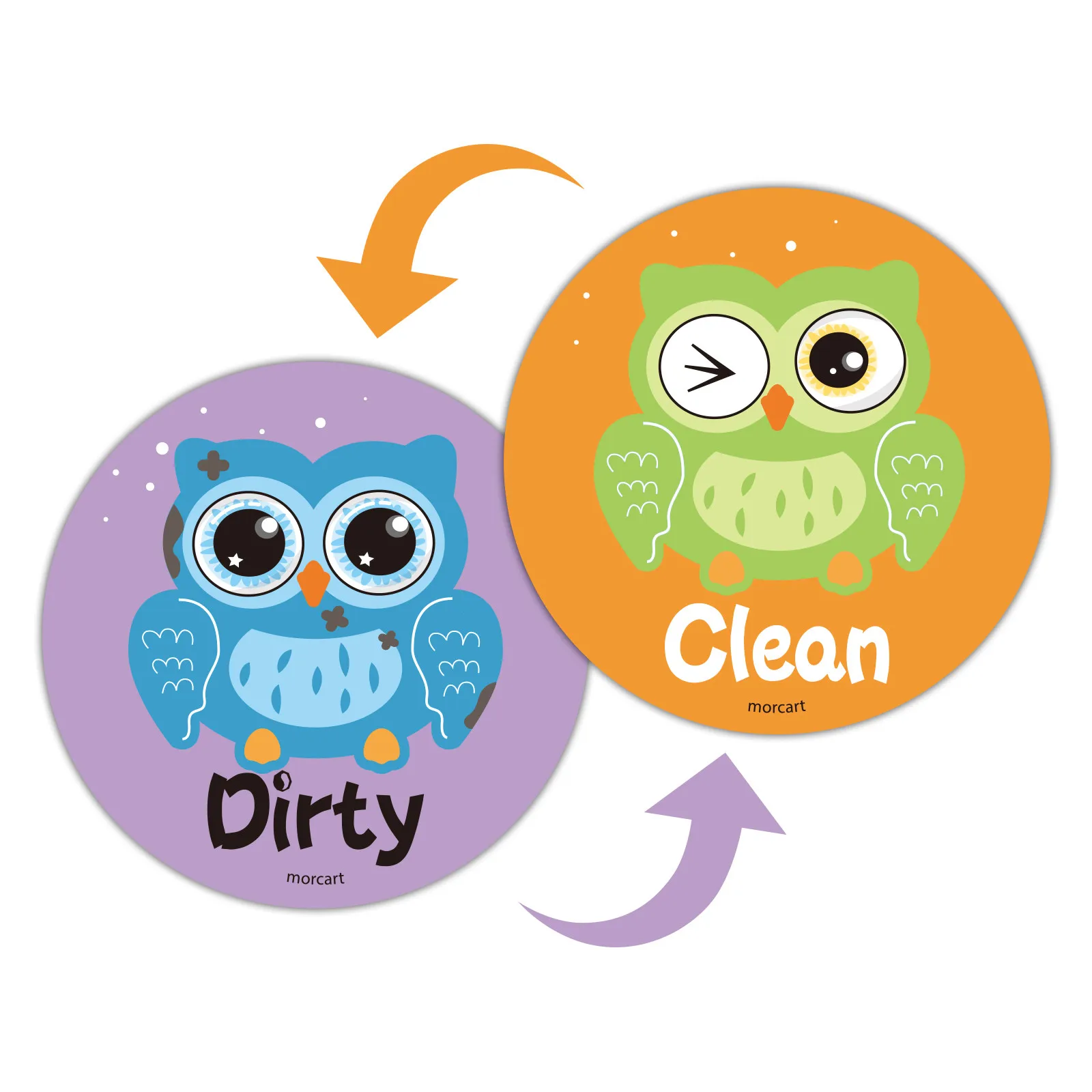 Чистый грязный знак из синтетической смолы + Магнитный двусторонний с клейкой