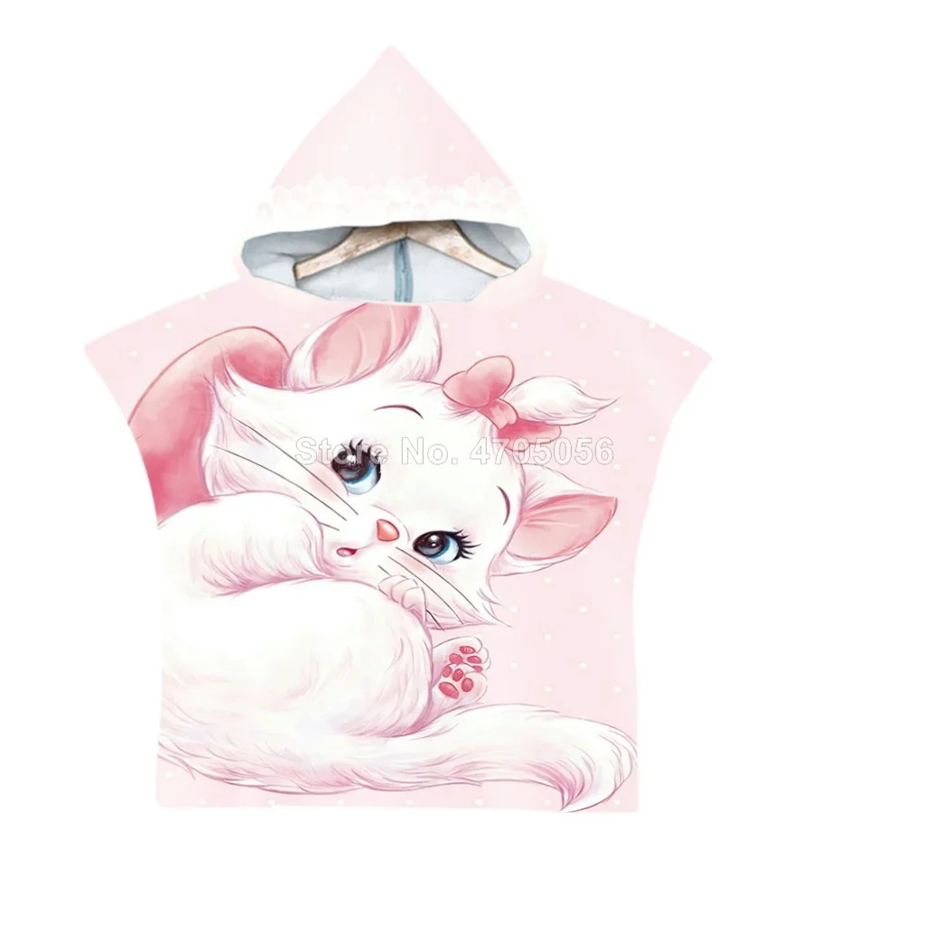 

Детское банное полотенце с капюшоном, с мультяшным рисунком