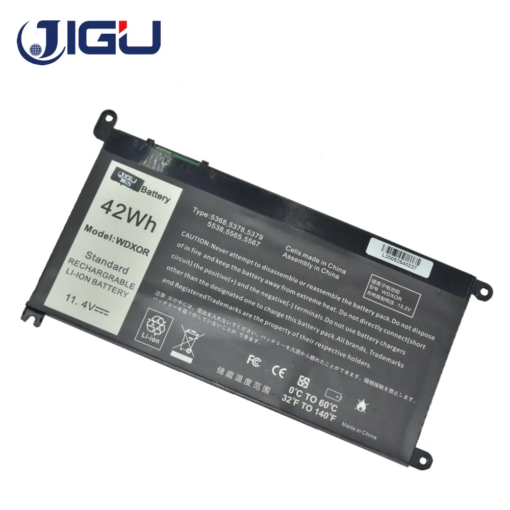 

Аккумулятор для ноутбука JIGU WDX0R FW8KR P62F 1VX1H P26T, для DELL, для Vostro 5468, 5481, 5568, 15-5581, для Latitude 3379, 3180, 3189, 11,4 в