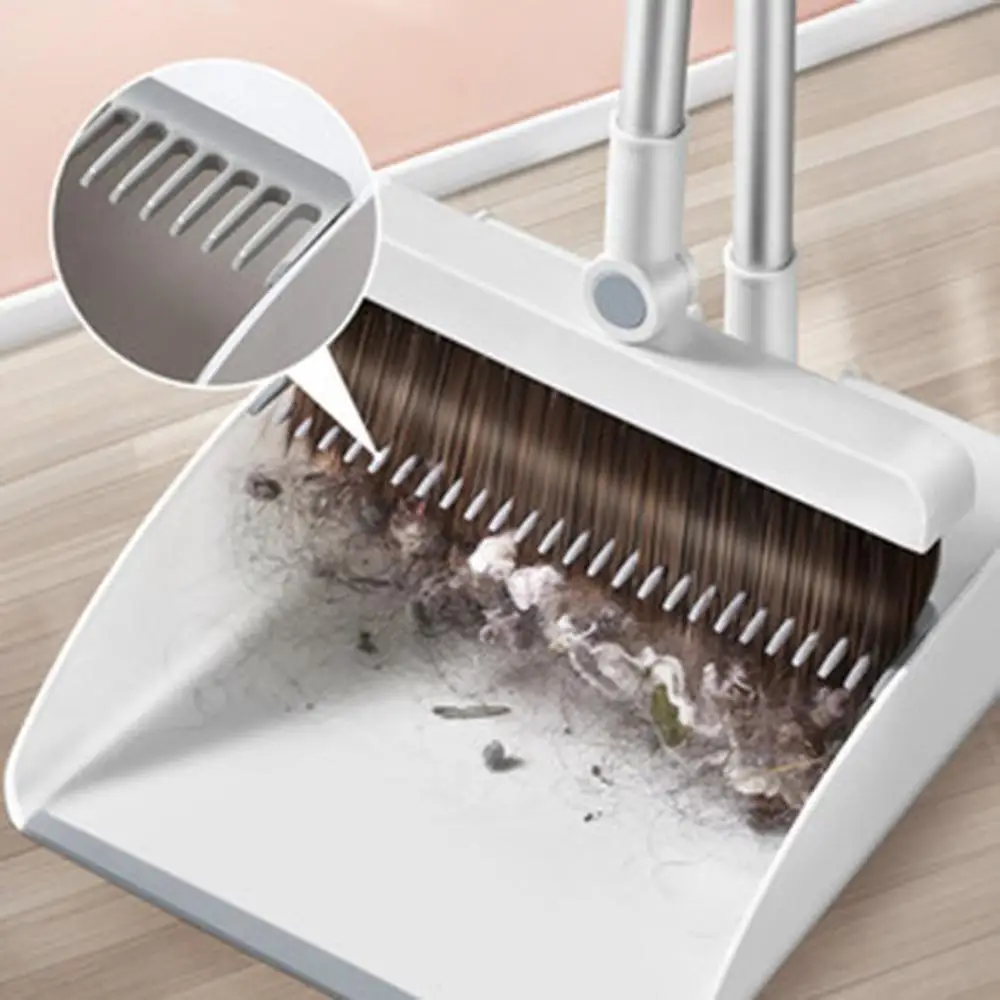 

Broom Set 180 Rotary Broom Foldable Standing Dustpan Combination No-Stick Hair Sweeping Artifacts Household Cleaning Tools