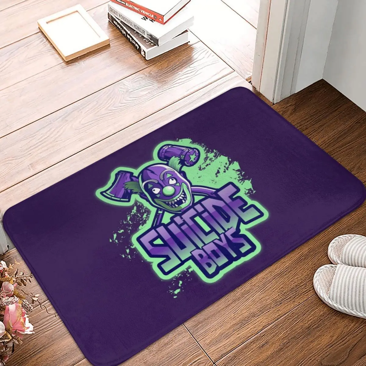 

Напольный коврик MF Doom из полиэстера для мальчиков-самоубийц, нескользящий коврик для ног, для входа в кухню, спальню, балкон, с мультяшным ри...