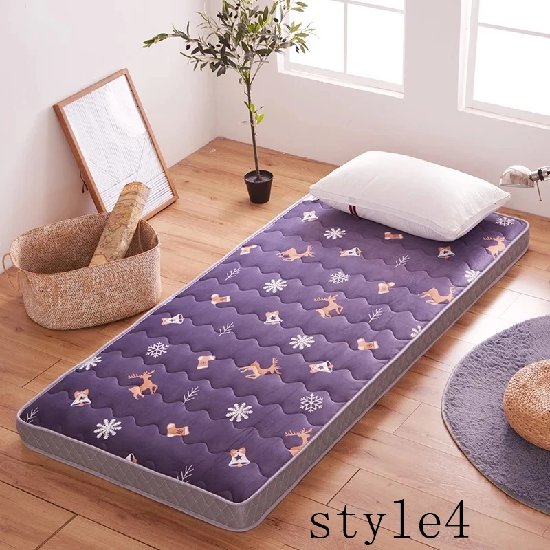 Толстые теплые бархатное Хрустальное складной матрас пол татами студенческого