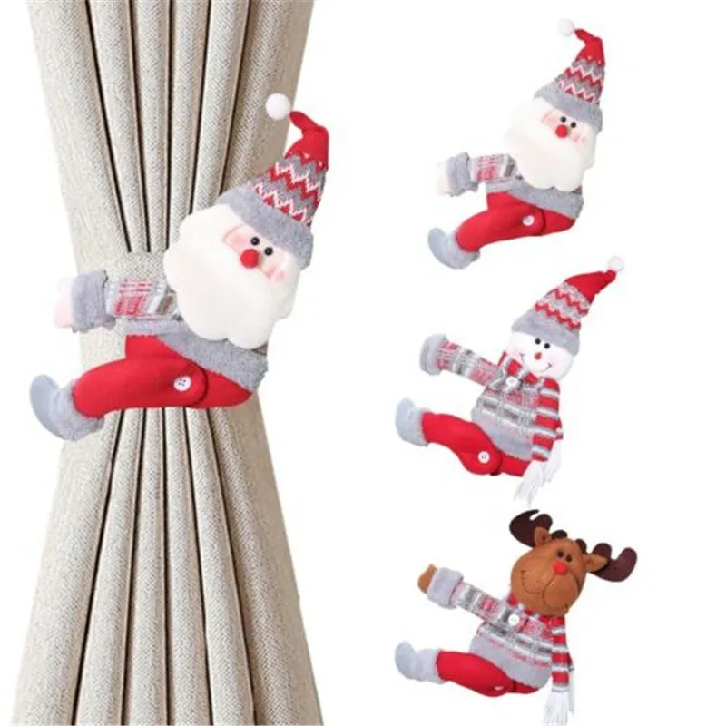 

Cute Cartoon Christmas Curtain Buckle Curtain Decorative Accessories Santa Claus Xmas Curtain Buckle Clip Holdback
