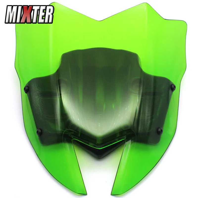 green Мотоцикл спортивный козырек ветровое стекло дефлектор ветрового стекла для Kawasaki Z900 Z-900 '17-'19 Z 900 Double Bubble - Цвет: green