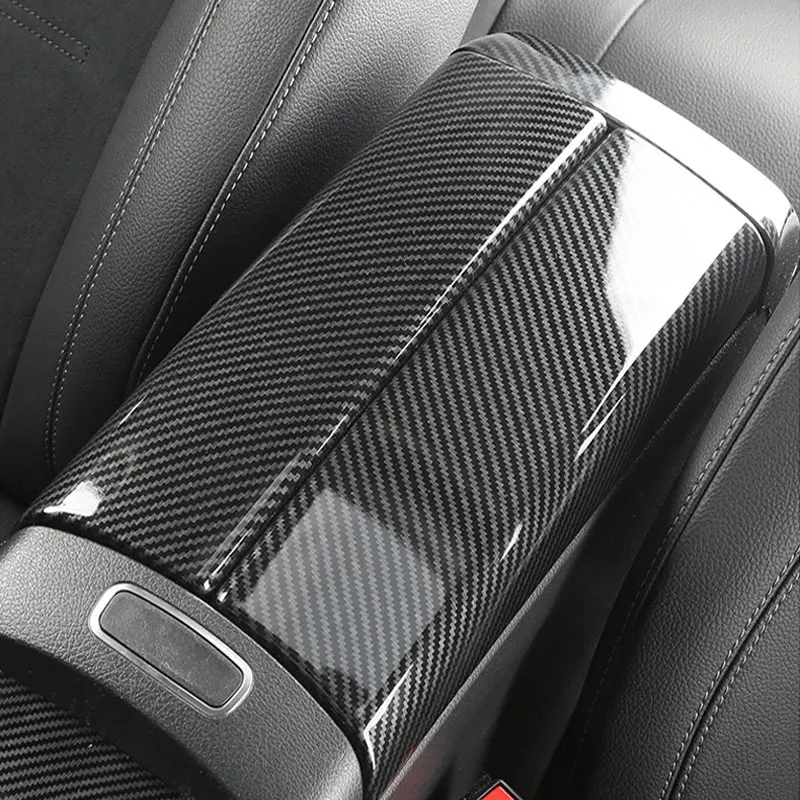 

For Mercedes Benz A Class W177 CLA C118 B Class W247 GLB X247 GLA Car Central Armrest Storage Box Cover Trim Sticker Accessories