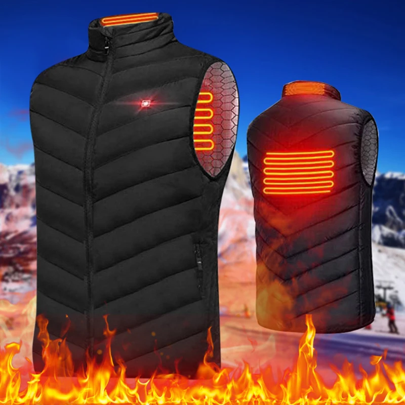 

Новинка, жилет с подогревом, модная мужская и женская куртка, пальто, одежда с умным электрическим подогревом, теплая зимняя одежда для охот...
