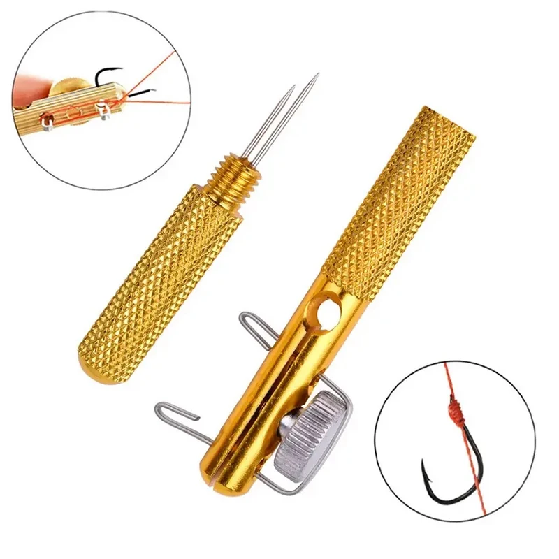 New Arrival Fast Fishing Knot Tying Tool Double-headed Needle Fishing Line Hook Device Knot Tyer Fishing Line Winder