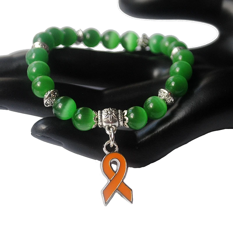 Браслет шарма с оранжевой лентой для защиты от Раков груди в летнем стиле