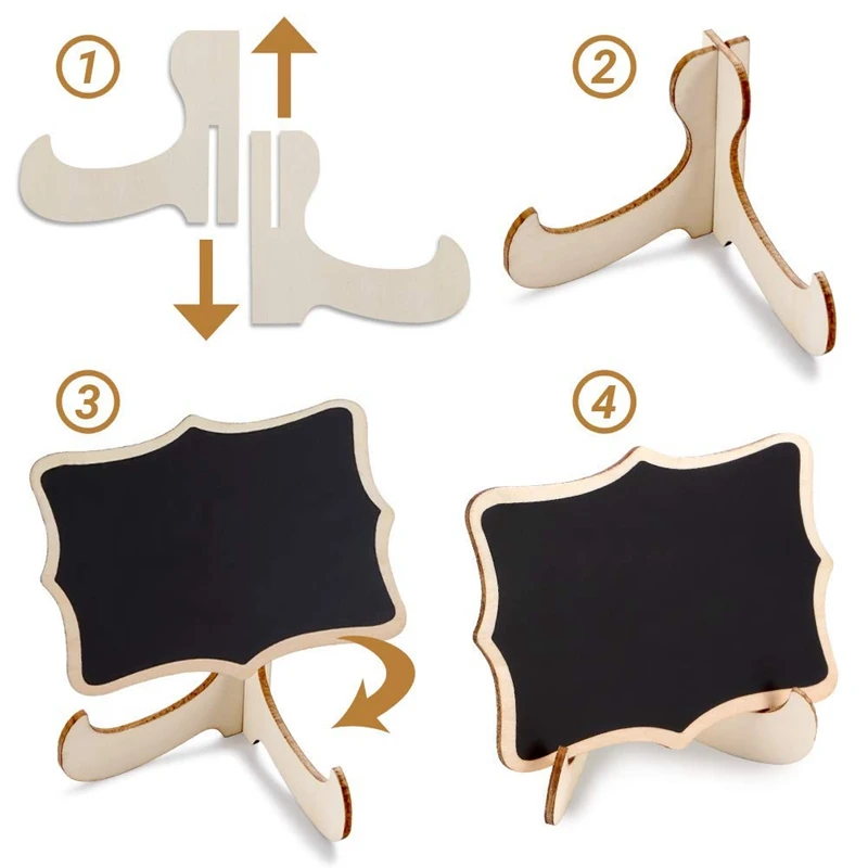 Знаки для мини-доски 40 упаковок небольших этикеток доски с рамкой и подставкой