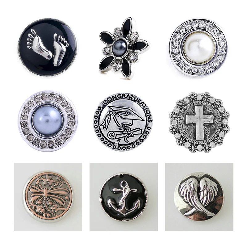 

Стразы с перекрестными крыльями 20 мм, металлические кнопки, ювелирные изделия, DIY браслет KD1004