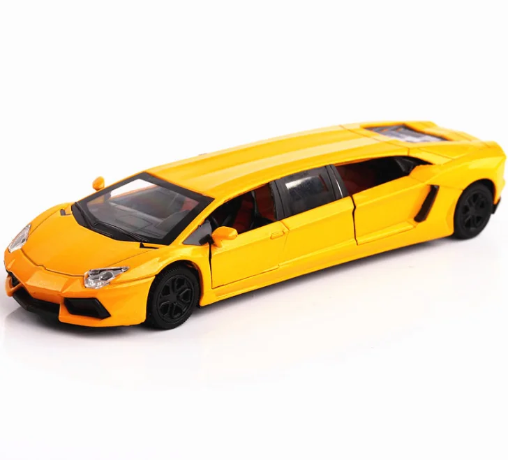 M Удлиненная 1:32 литая под давлением Модель автомобиля игрушки растягивающийся лимузин с вытягиванием назад звуковой светильник для детей игрушки - Цвет: M