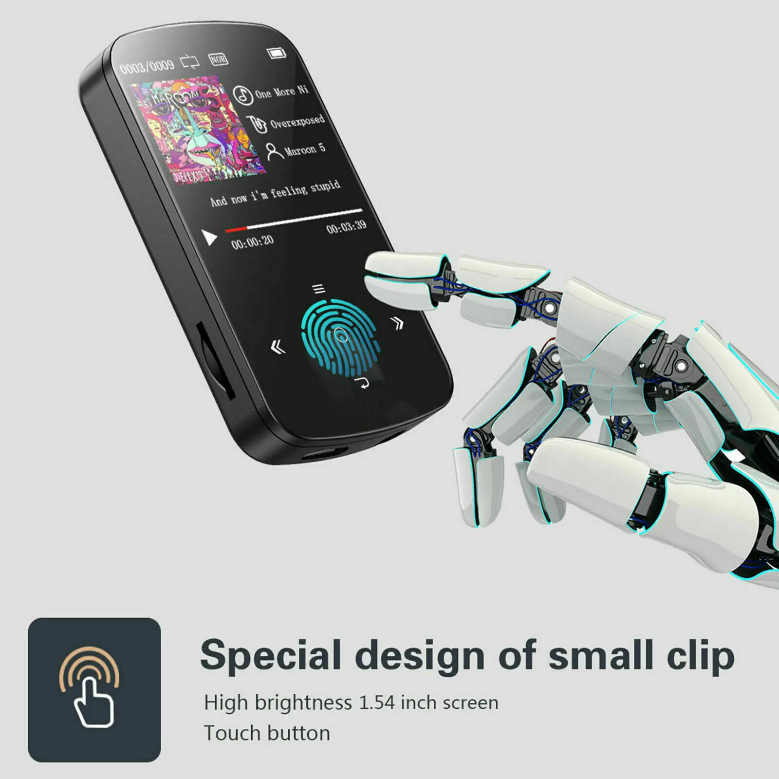 MP3-плеер 32 Гб HiFi без потерь звука Bluetooth клипса музыкальный Диктофон FM-радио |