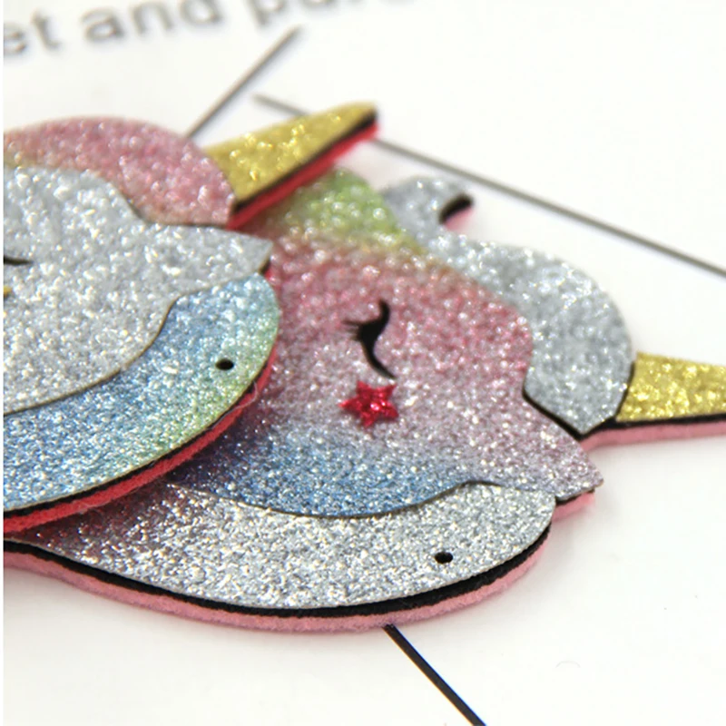 10 шт. блеск Единорог войлок для малышей аксессуары волос и детские заколки felties