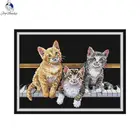 Три котята DIY набор вышивки крестиком 14CT 11CT холст печать хлопок нить Рукоделие Набор поделок Декор для спальни подарок