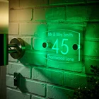 Вывески для дома с подсветкой, современный персонализированный зеленый светодиодный светильник, акриловый налет