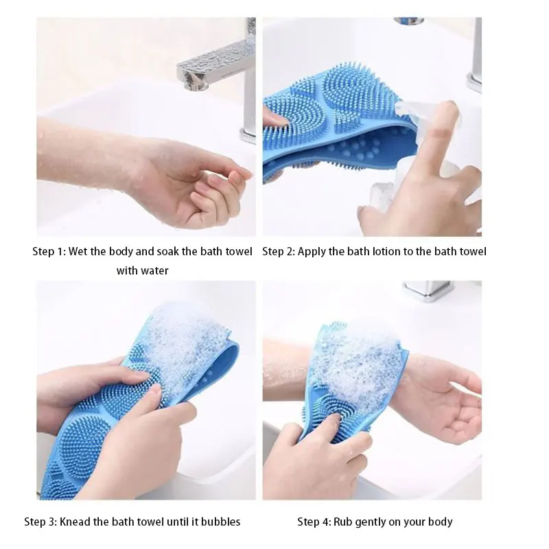 

Silicone Brushes Bath Towels Body Brush Bath Belt Exfoliating Back Brush