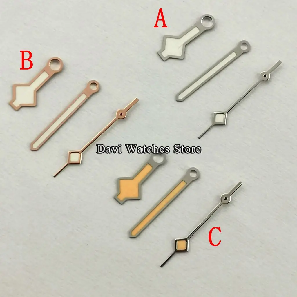 Часы в виде снежинки стрелки светящиеся серебро/розовое золото/желтый подходит