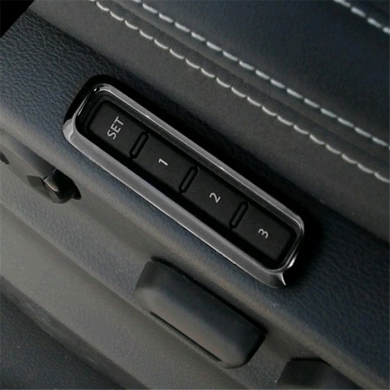 

WELKINRY car cover for skoda Kodiaq NS7 2016 2017 2018 2019 stainless steel car seat memory adjustment switch button knob trim