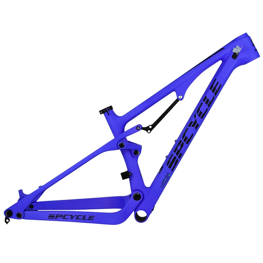 Blue Spcycle XC карбоновая полная подвеска рама 27,5 er 29er горный велосипед полная подвеска рама 148*12 мм Boost MTB рама 27,5+ BB92 - Цвет: Blue