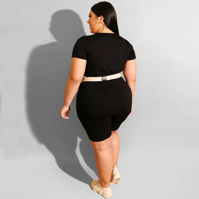 

Plus Size Women Clothing 2 Piece Sets Fashion Casual Pants Suit 2021 New Arrivals Short Sleeve Homewaer Sportswear 2 Piece Sets