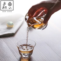 sendian japanese style glass personal special tea cup high temperature resistant glass 2021 new office home tea set accessories