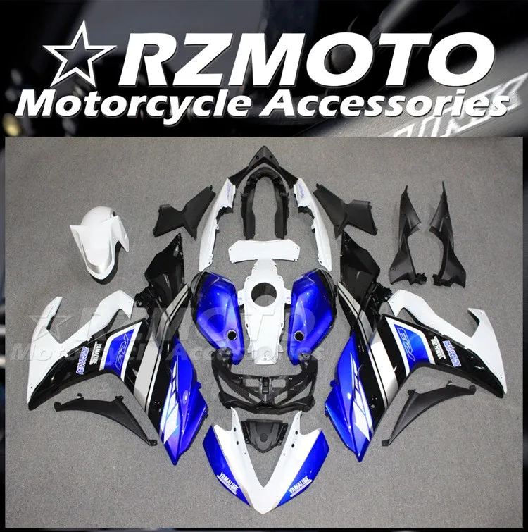 

4 подарка, новый комплект обтекателей из АБС-пластика для YAMAHA YZF-R3 15 16 17 18 YZF-R25 R3 R25 2015 2016 2017 2018, комплект обтекателей синего и белого цвета