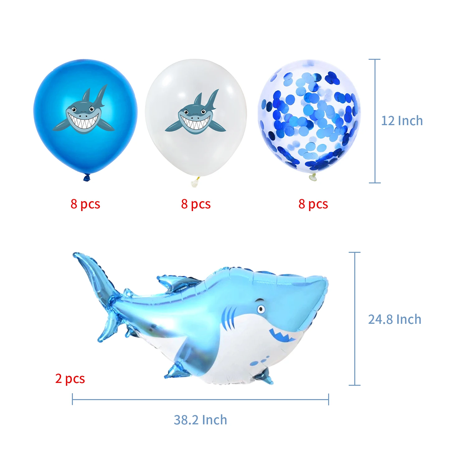 

Ocean Theme Shark Birthday Party Supplies Shark Foil Balloon Birthday Banner Cake Topper Funny Birthday Party Decor For Kids