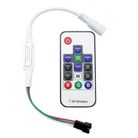 1pc dc 5 24v mini 14 key rf remote controller for ws2811 ws2812b dream color led strip light