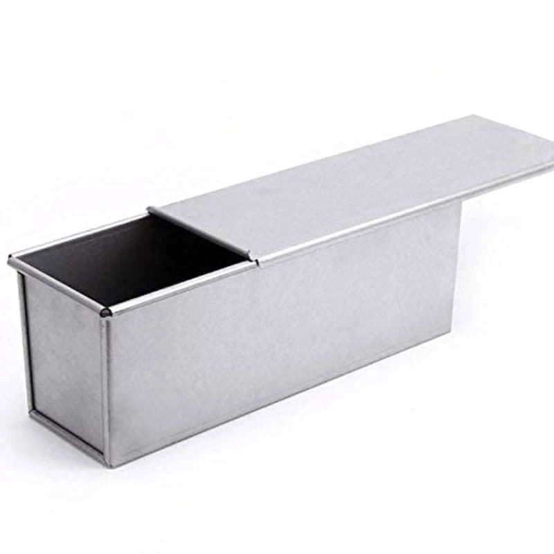 

Форма для выпечки алюминиевая стальная с крышкой, 13x4,4x4,6 дюйма, с антипригарным и быстроразъемным покрытием (Серебристая)
