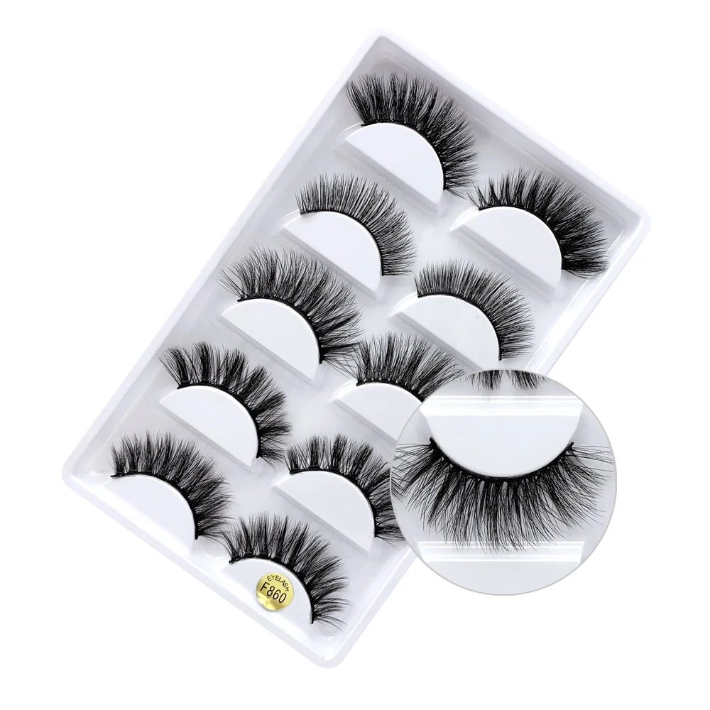 Z'LRAQI BEAUTY 10 ~ 15 мм Новые 5 пар накладных ресниц ручной работы 3D норковые мягкие