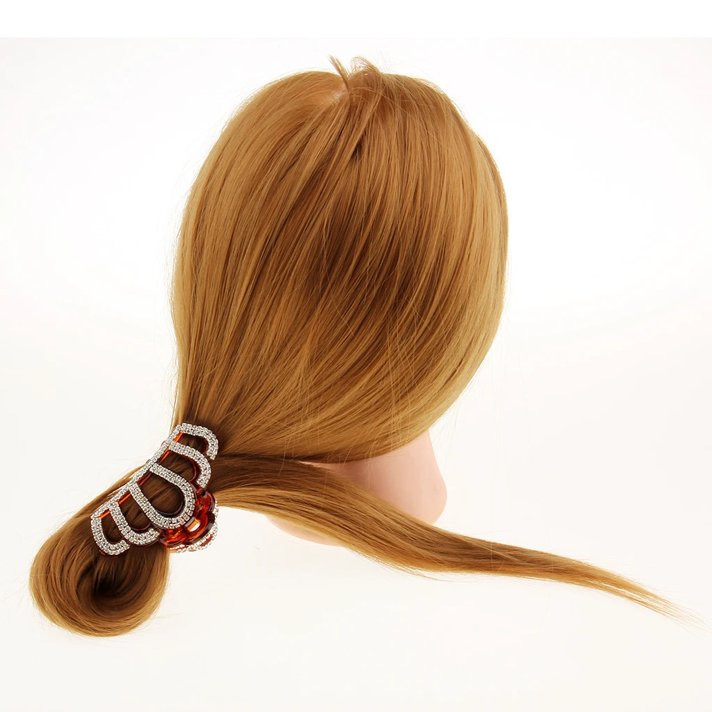 

2Pcs Acrylic Hair Claws Clips Clamps Hair Holder Hair Accessories - Brown