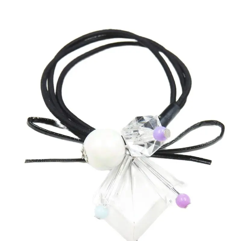 10 шт./лот простые пластиковые эластичные резинки для волос с бриллиантами