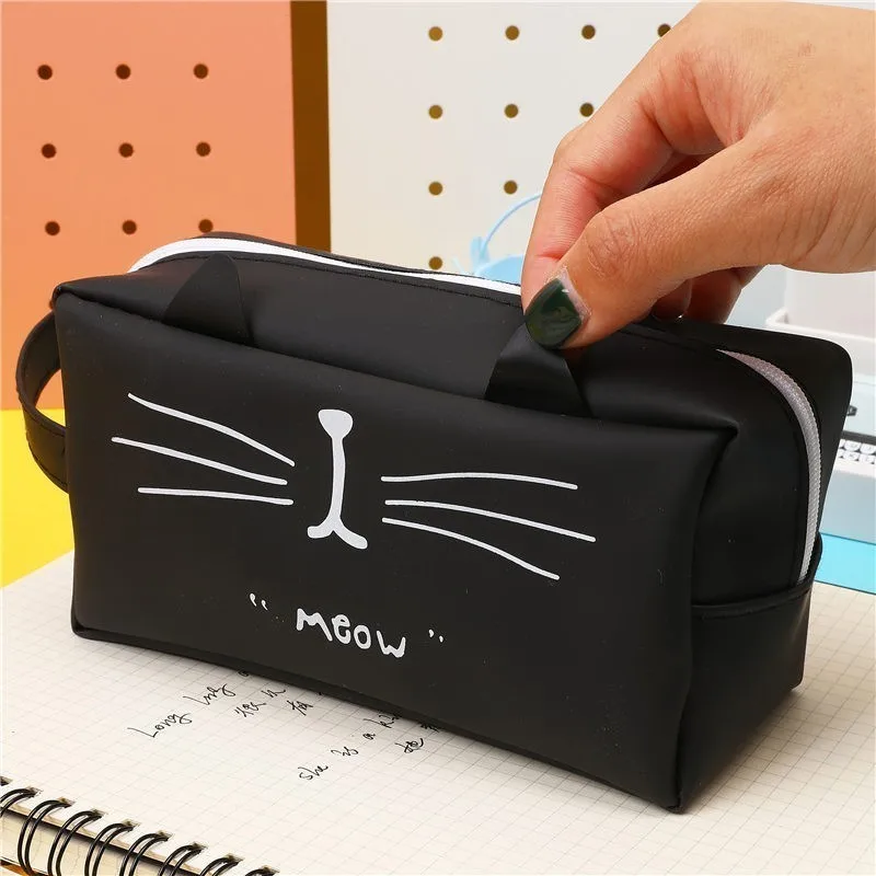 Креативные школьные пеналы Kawaii Cat, милая гелевая ручка, вместительная коробка, офисные школьные канцелярские принадлежности 04892