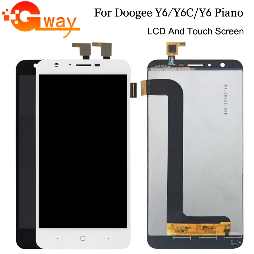 ЖК дисплей 5 дюйма Для DOOGEE Y6 + дигитайзер сенсорного экрана стеклянная панель в